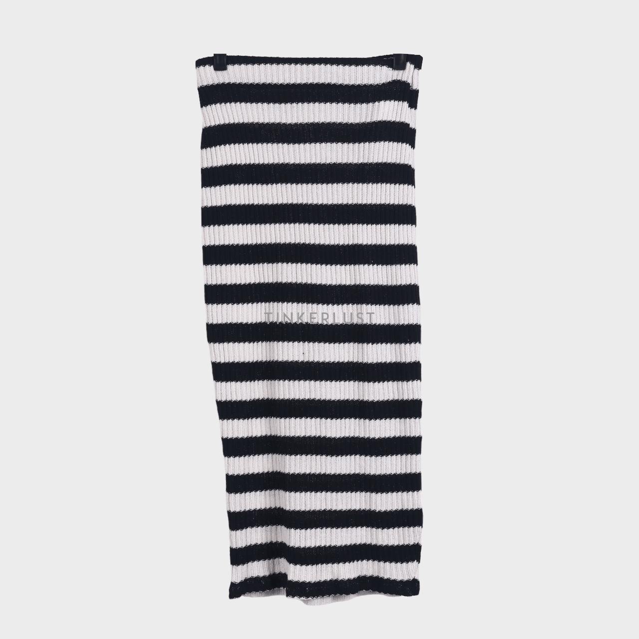 Zara Black Stripes Midi Skirt