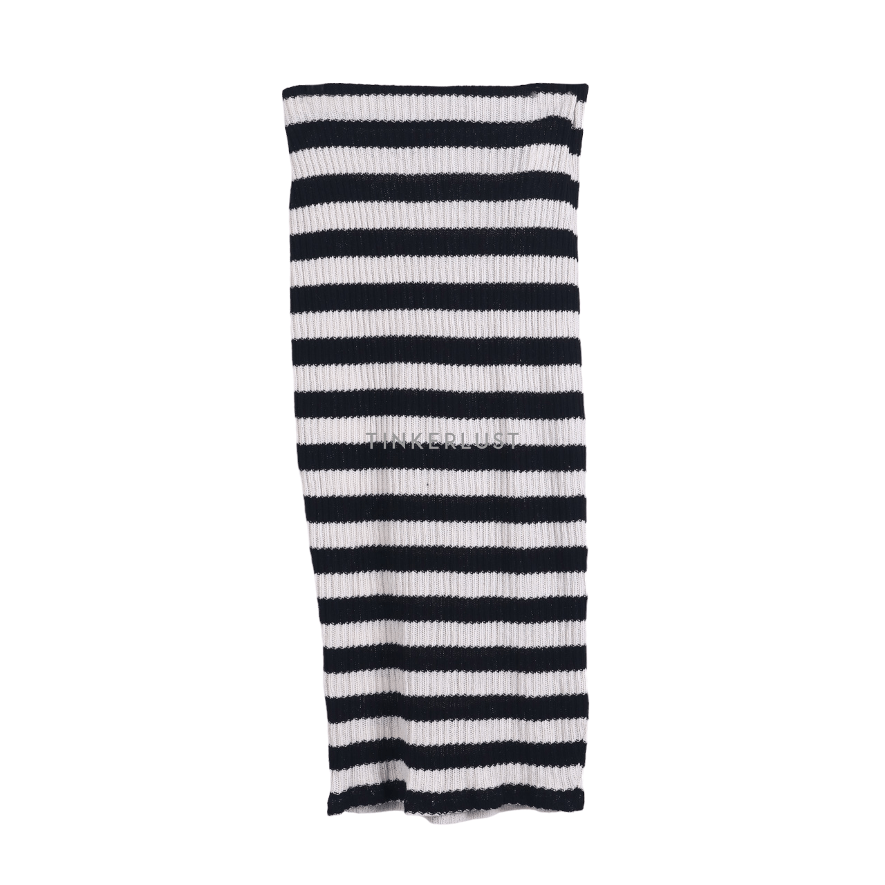 Zara Black Stripes Midi Skirt