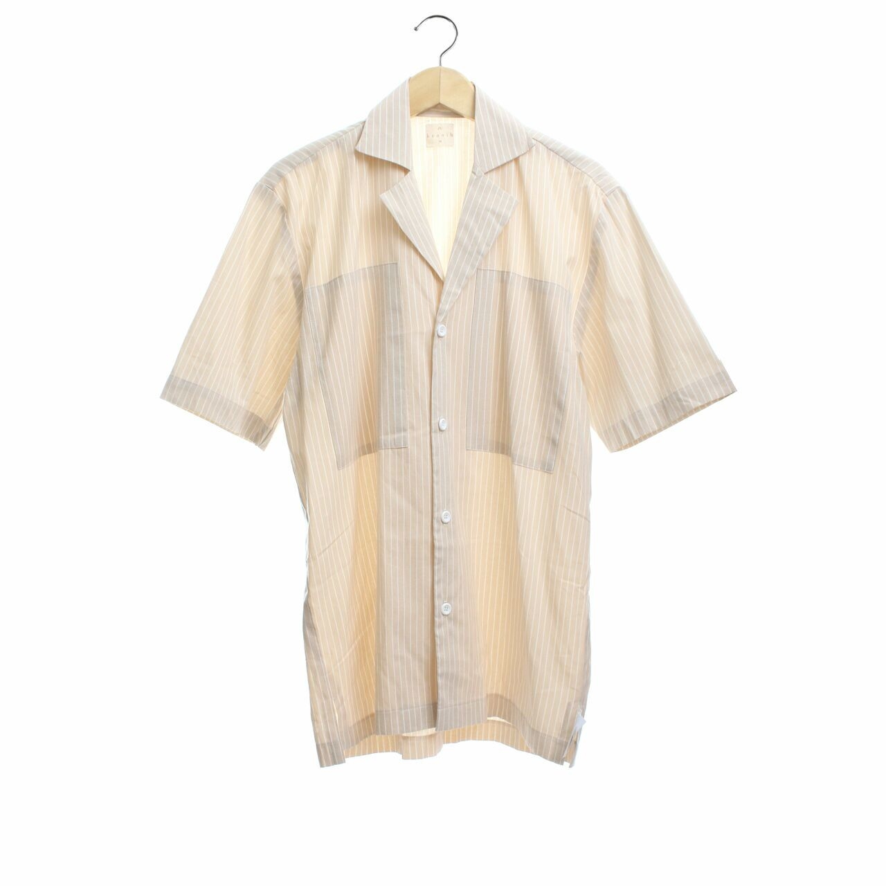 Private Collection Beige & White Stripes Shirt