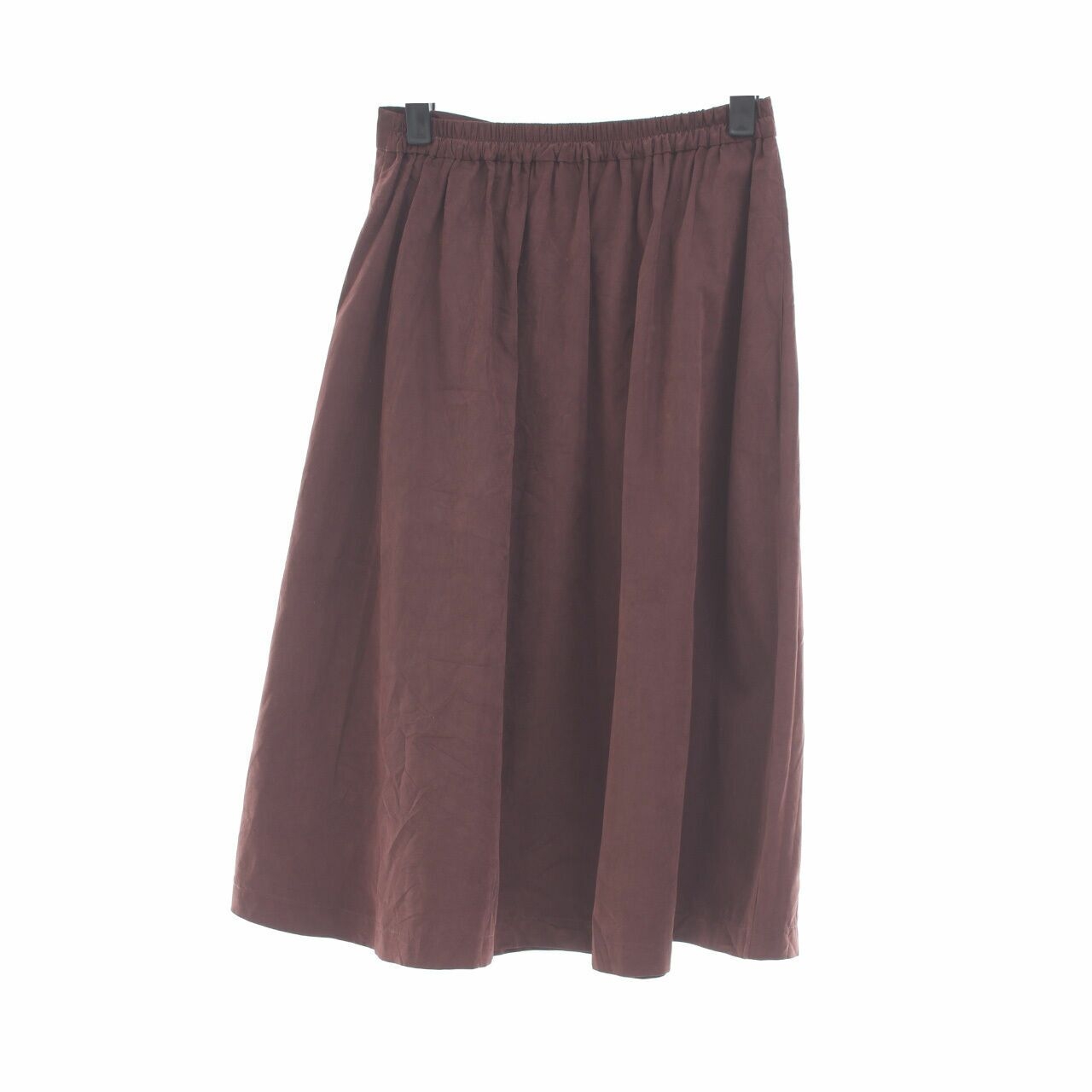 E Hyphen Green Parks Brown Midi Skirt