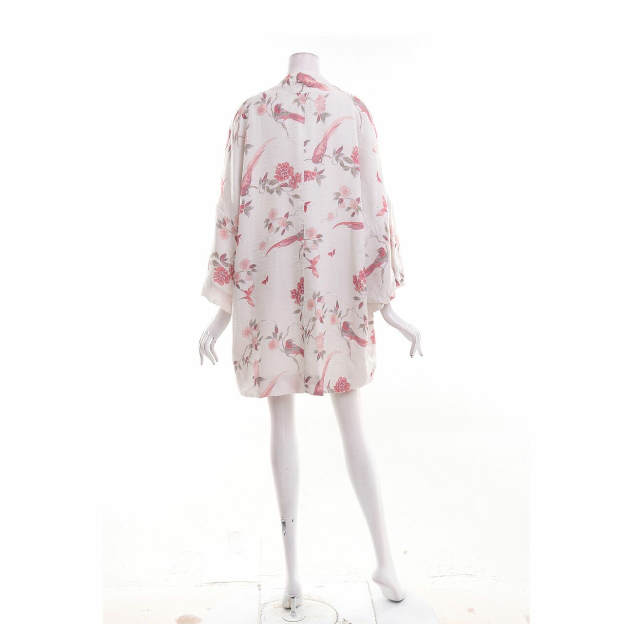 H&M Broken White Floral Kimono Outerwear