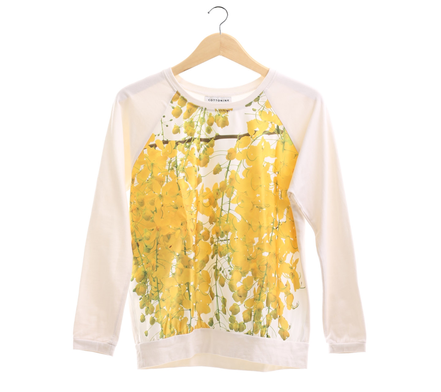 Cotton Ink White Floral Sweater