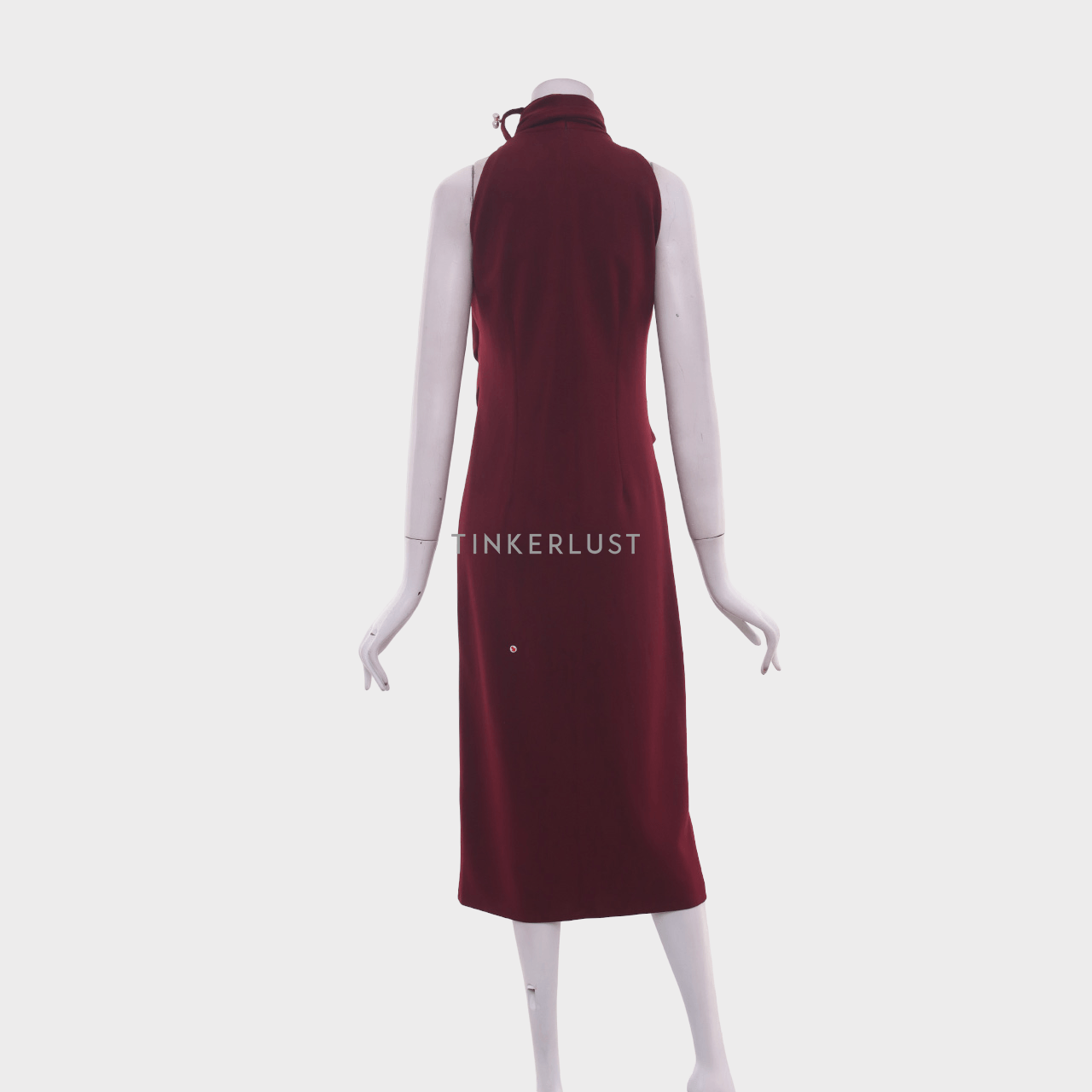 Cloth Inc x Stella Lunardy Maroon Midi Dress