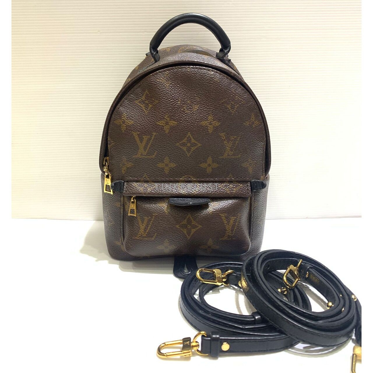 Louis Vuitton Mini Palm Spring Monogram Leather Black 2016 Backpack