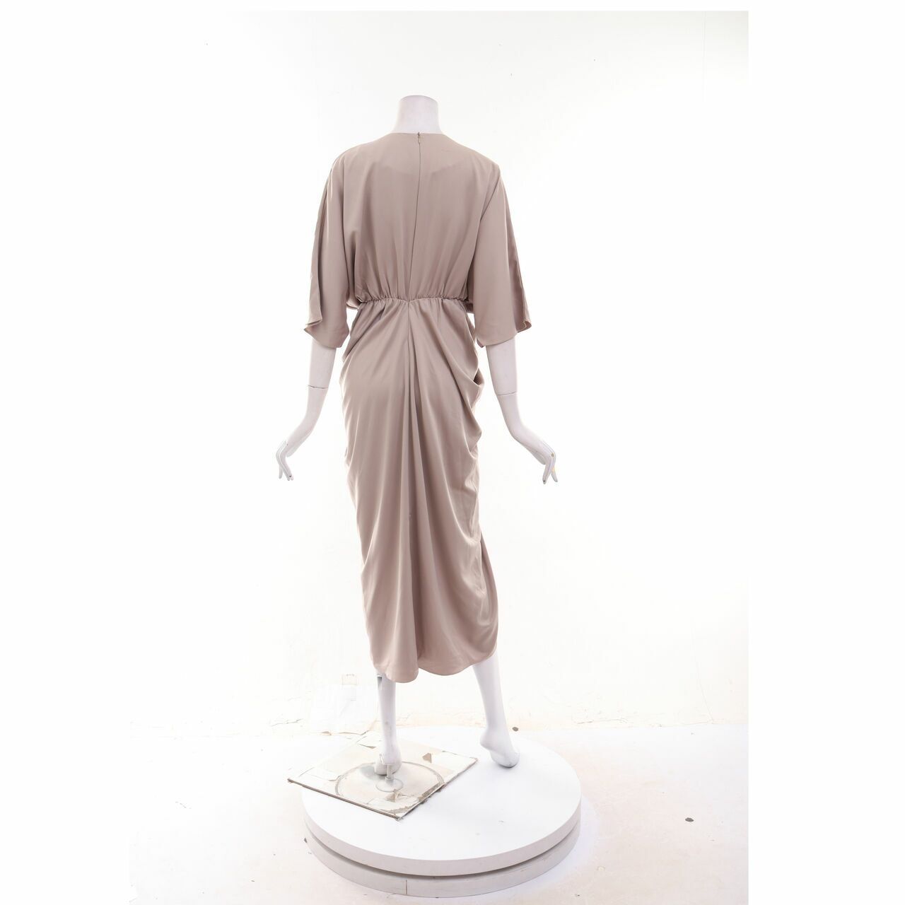 Malika By Modelano Taupe Caftan Long Dress