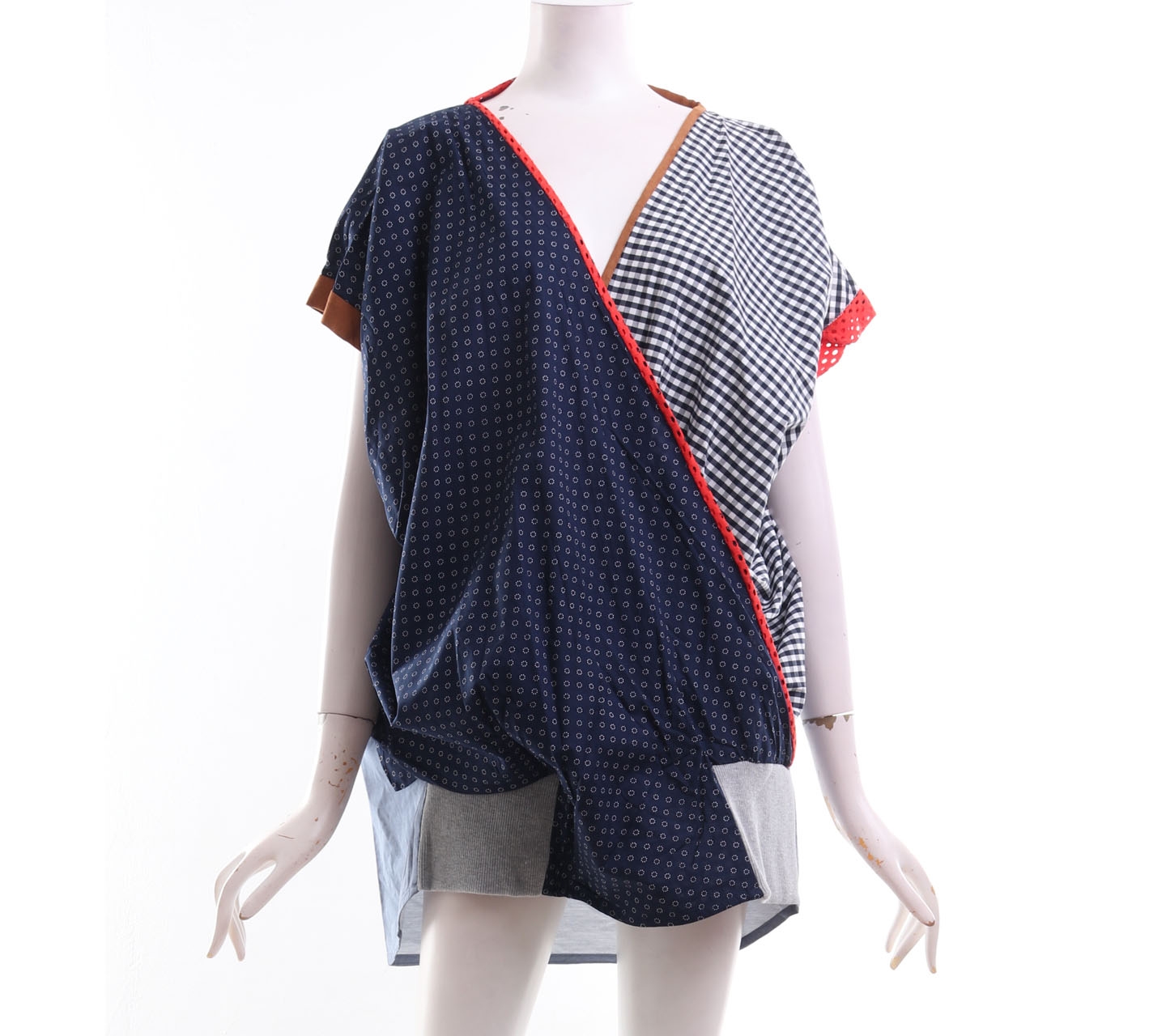 Online Workrobe Multicolor Checkered Blouse
