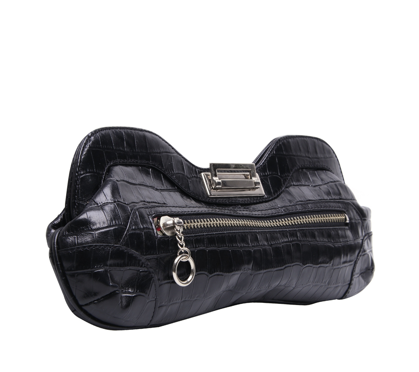 Maxx New York Black Leather Clucth