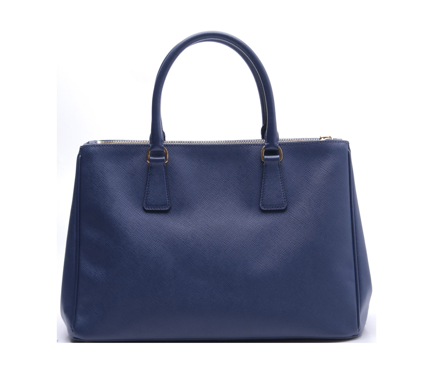 Prada Saffiano Lux Blue Satchel Bag