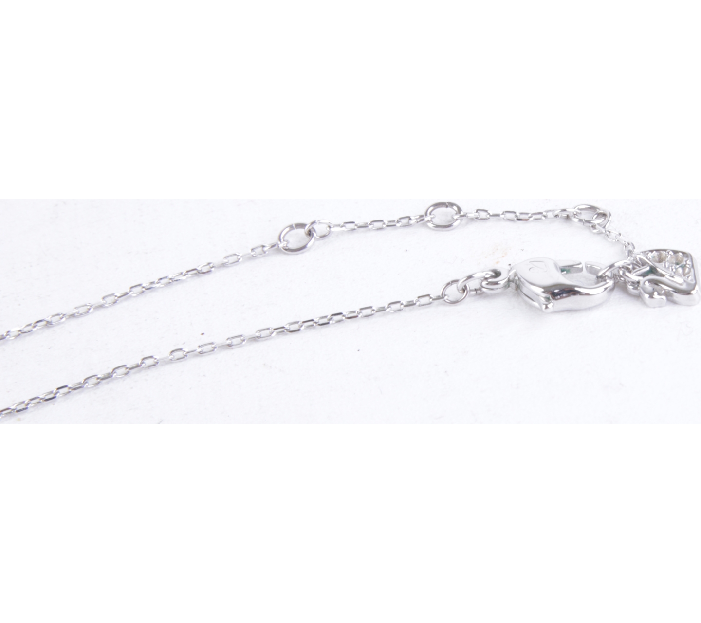 Swarovski Silver & Gold TASHA Heart Lock & Key Pendant Necklace Swan Perhiasan