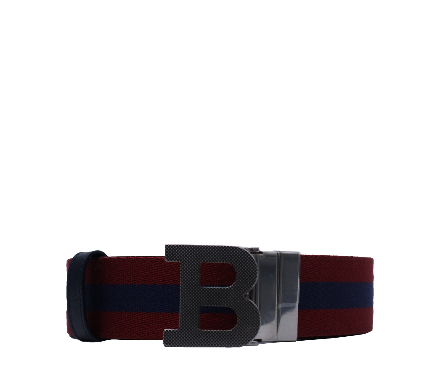 Bally Red & Dark Blue Fabric Belt