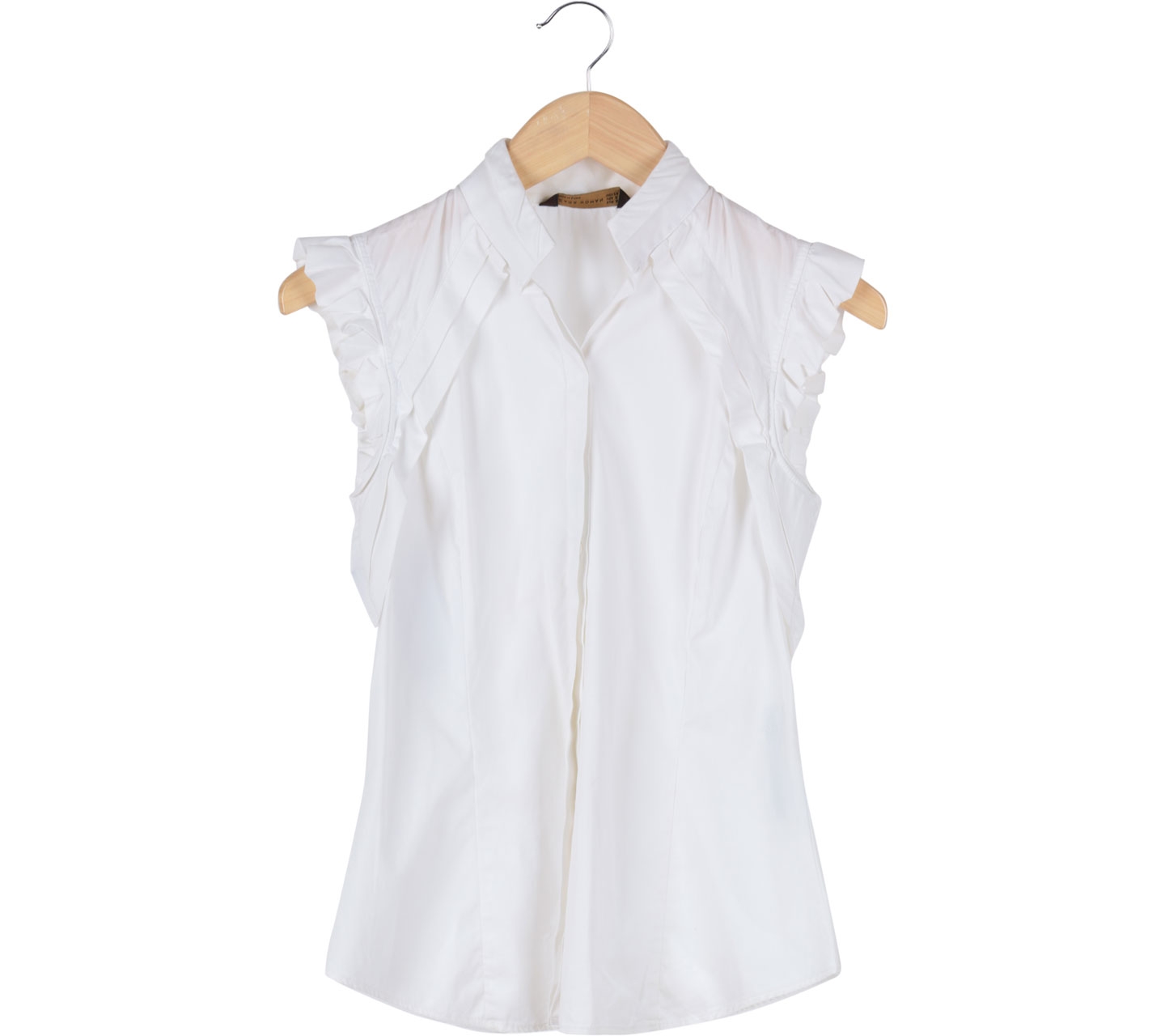 Zara White Pleats Shirt