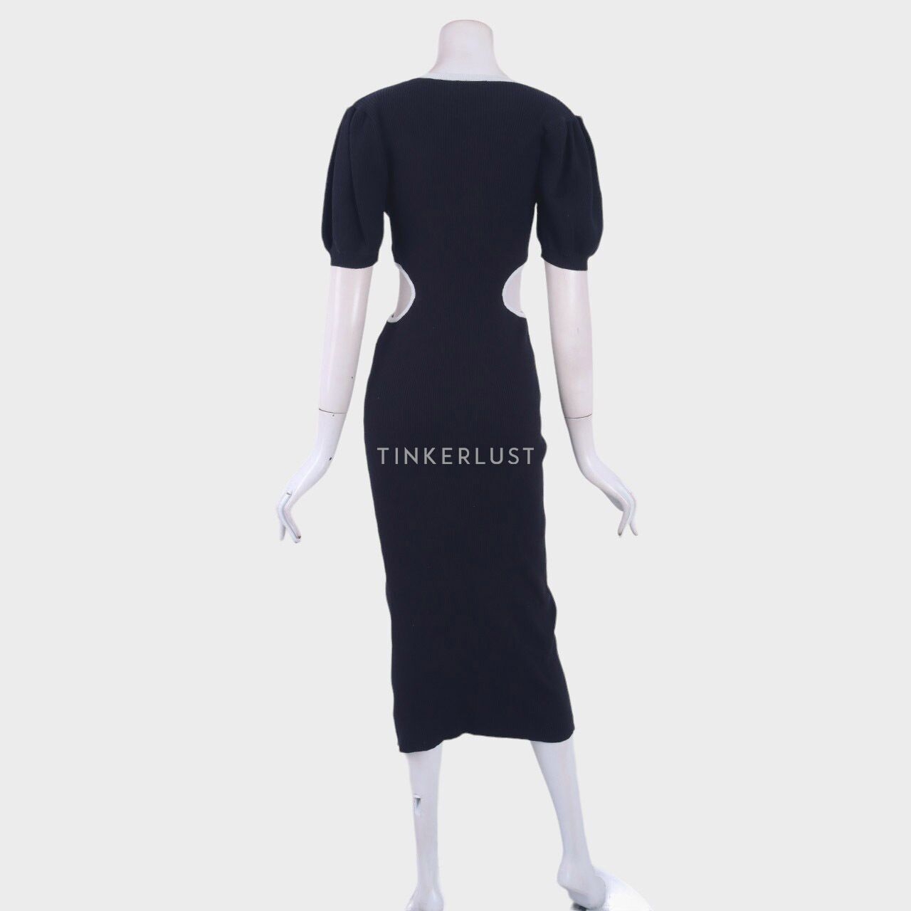 Claryn Black Knit Midi Dress