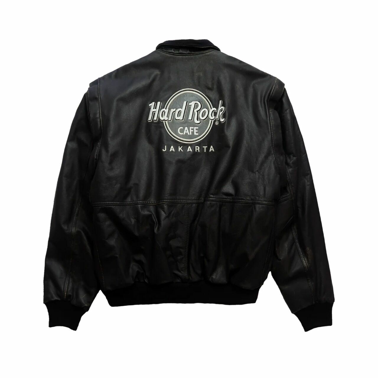 Hard Rock Black Save The Planet Hard Rock Cafe Jakarta Leather Jacket 1971 Jacket