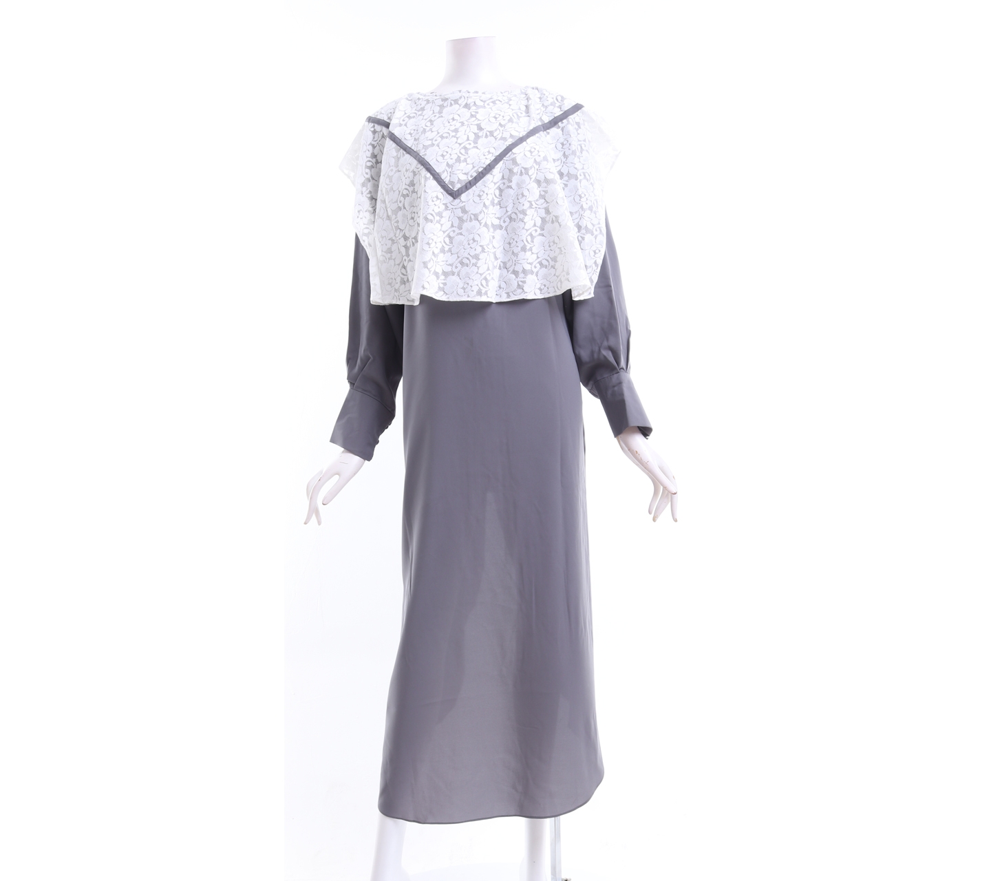 KIA By Zaskia Sungkar Grey & White Lace Outerwear