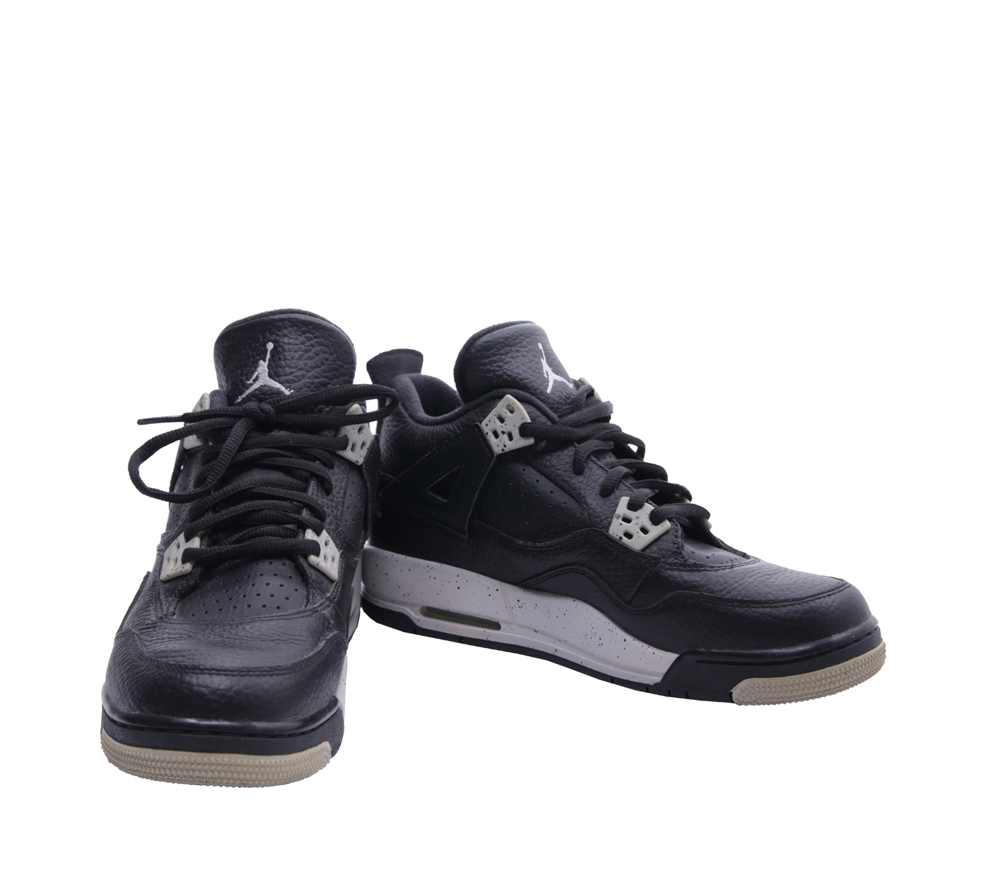 Nike Black Air Jordan Retro 4 IV Black Oreo Sneakers