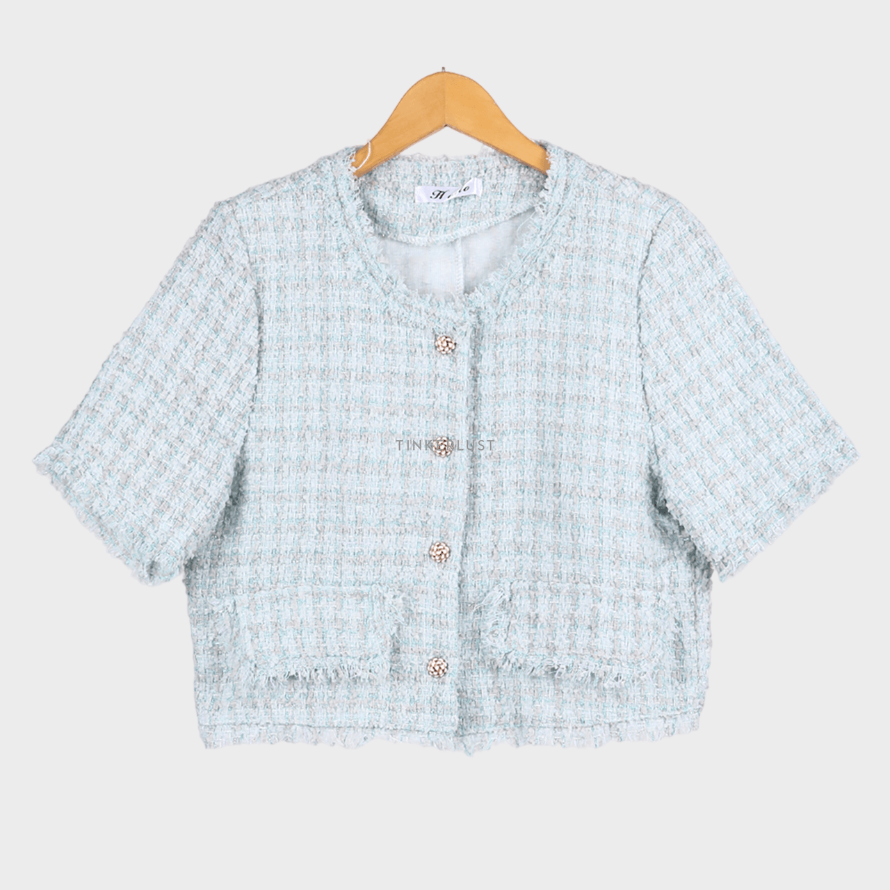 Private Collection Mint Tweed Blouse