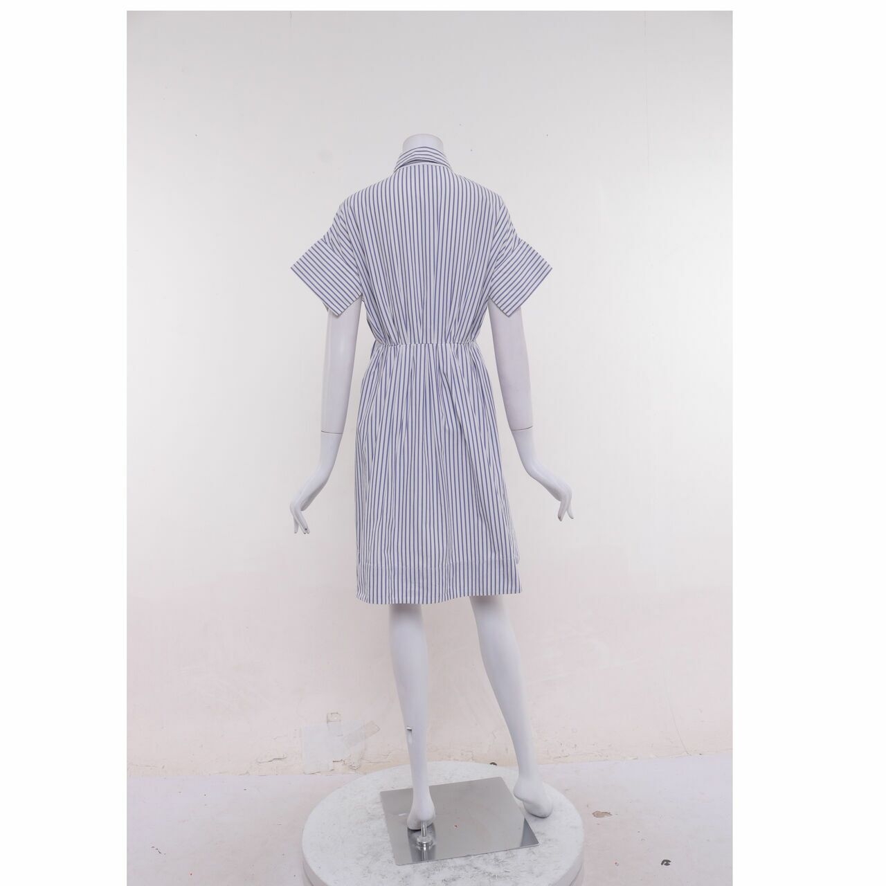 Victoria Beckham For Target Blue & White Stripes Mini Dress