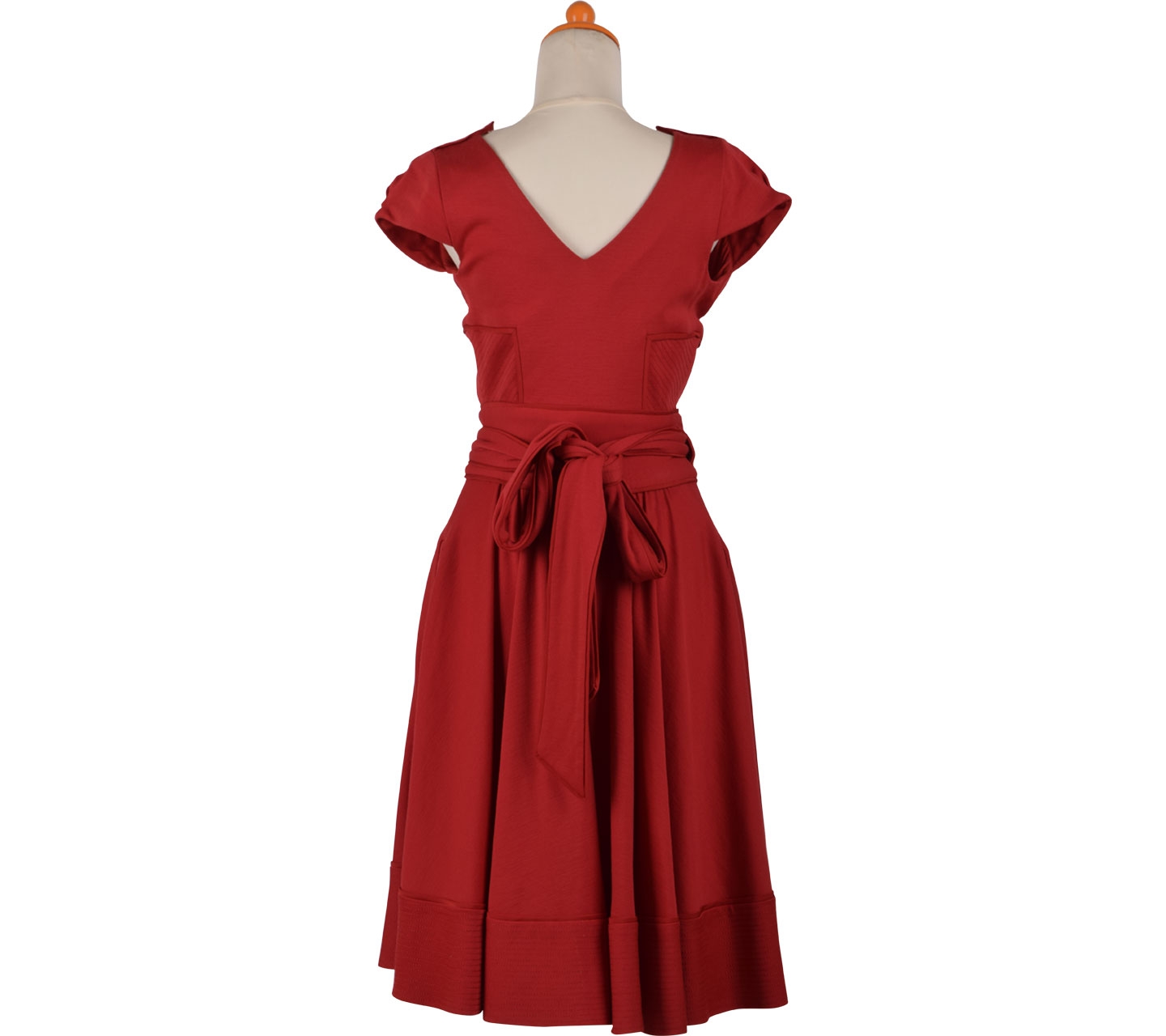 Diane Von Furstenberg Red Wrap Midi Dress