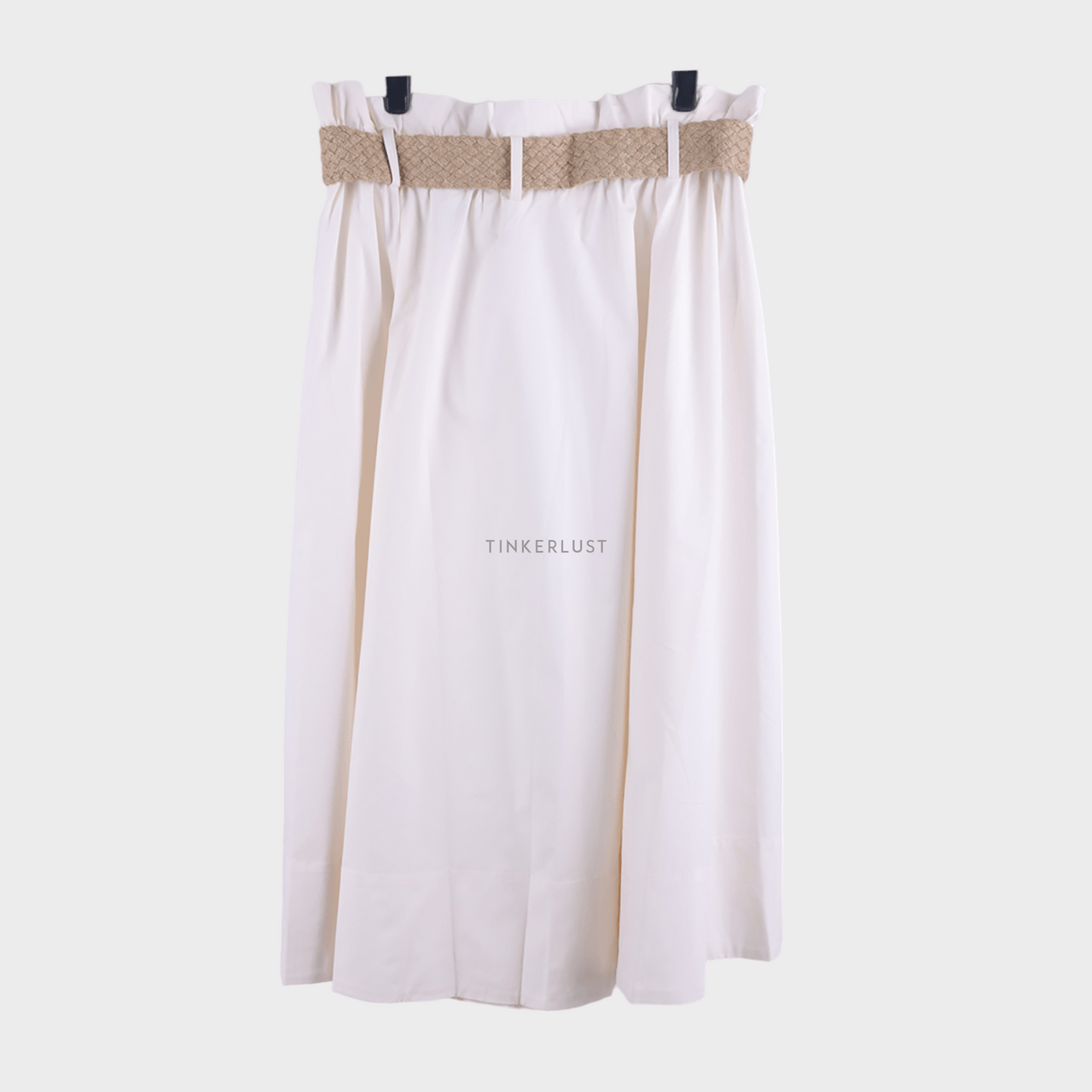 H&M Ivory Midi Skirt