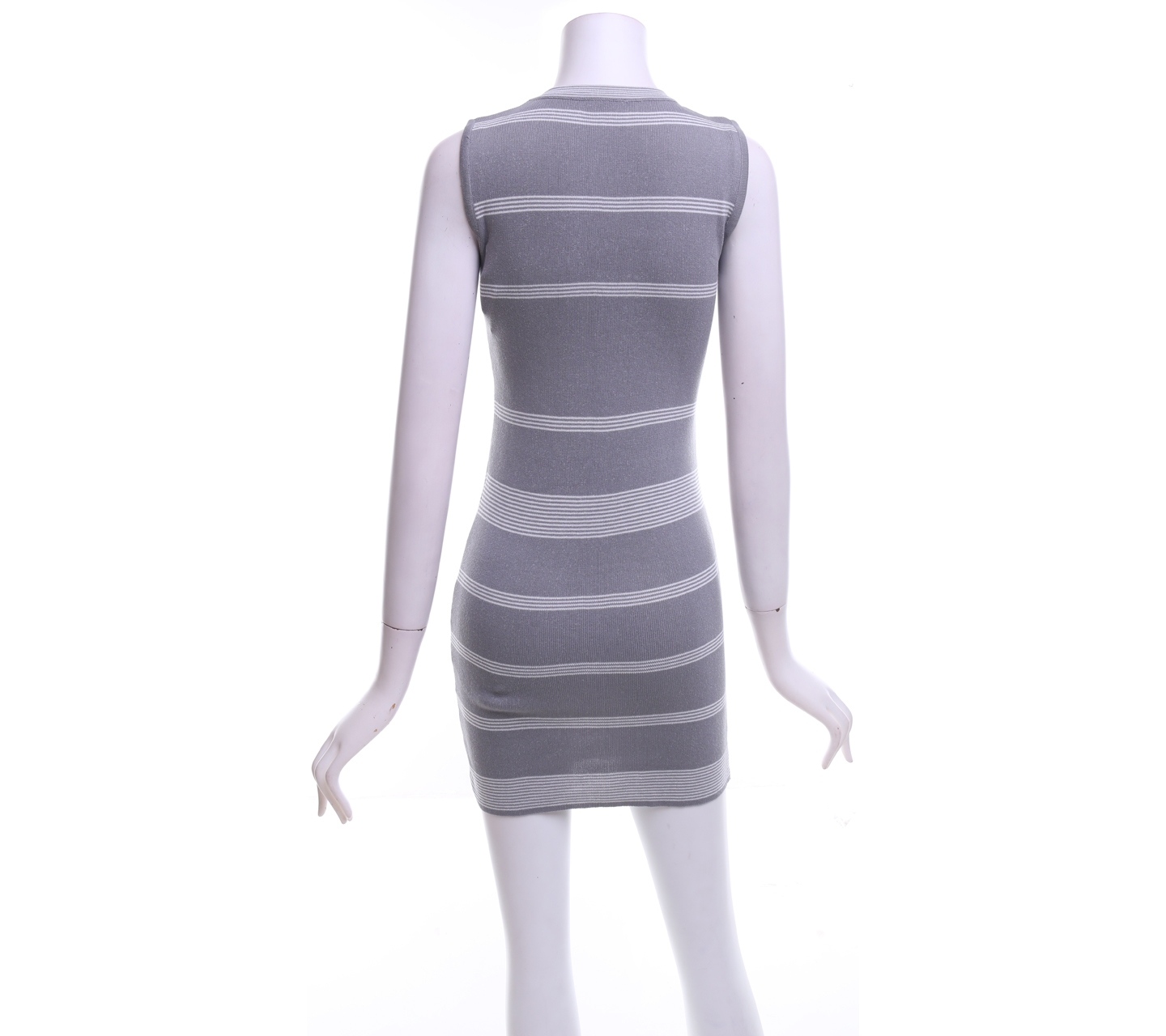 Grey Striped Mini Dress
