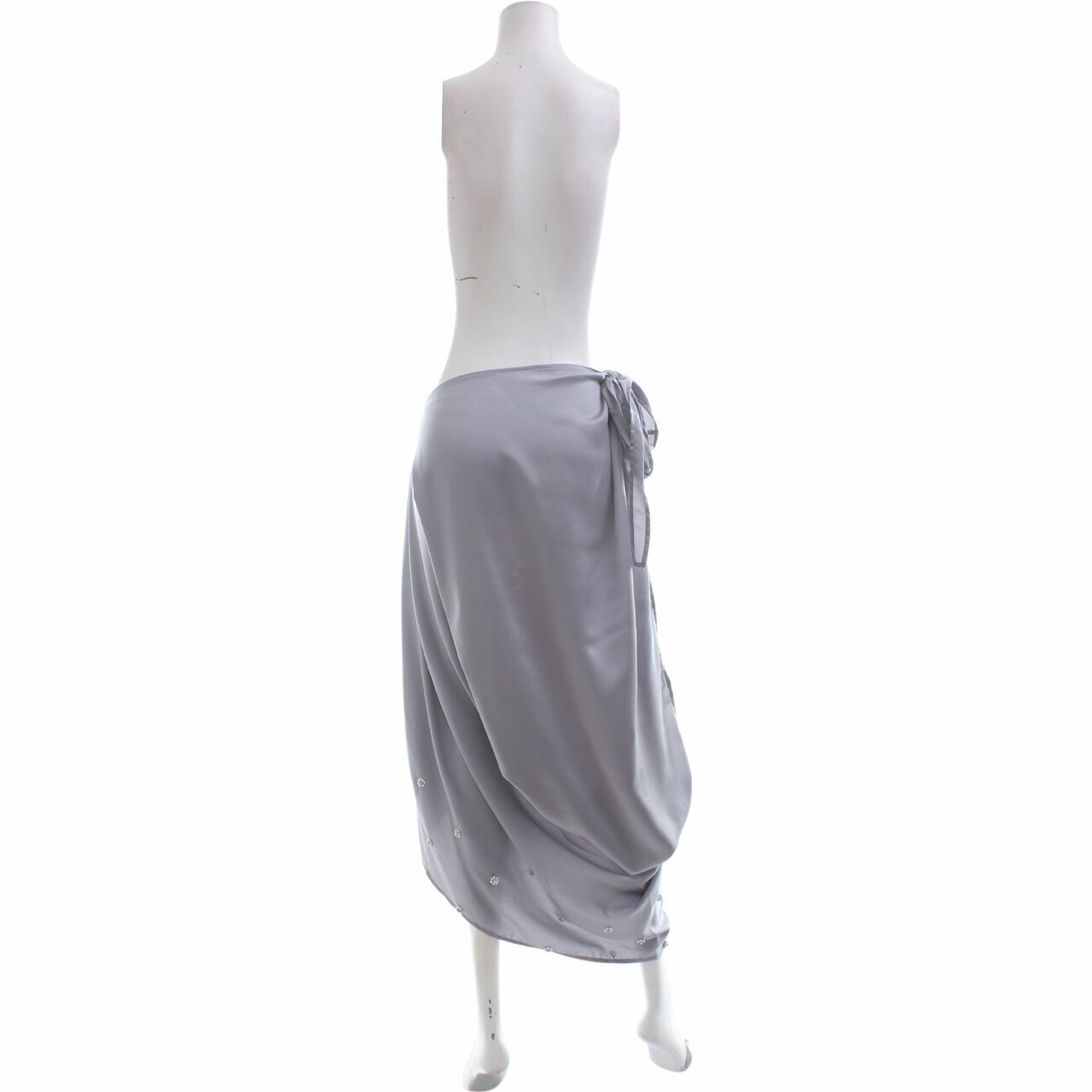 MWB Atelier Grey Wrap Midi Skirt