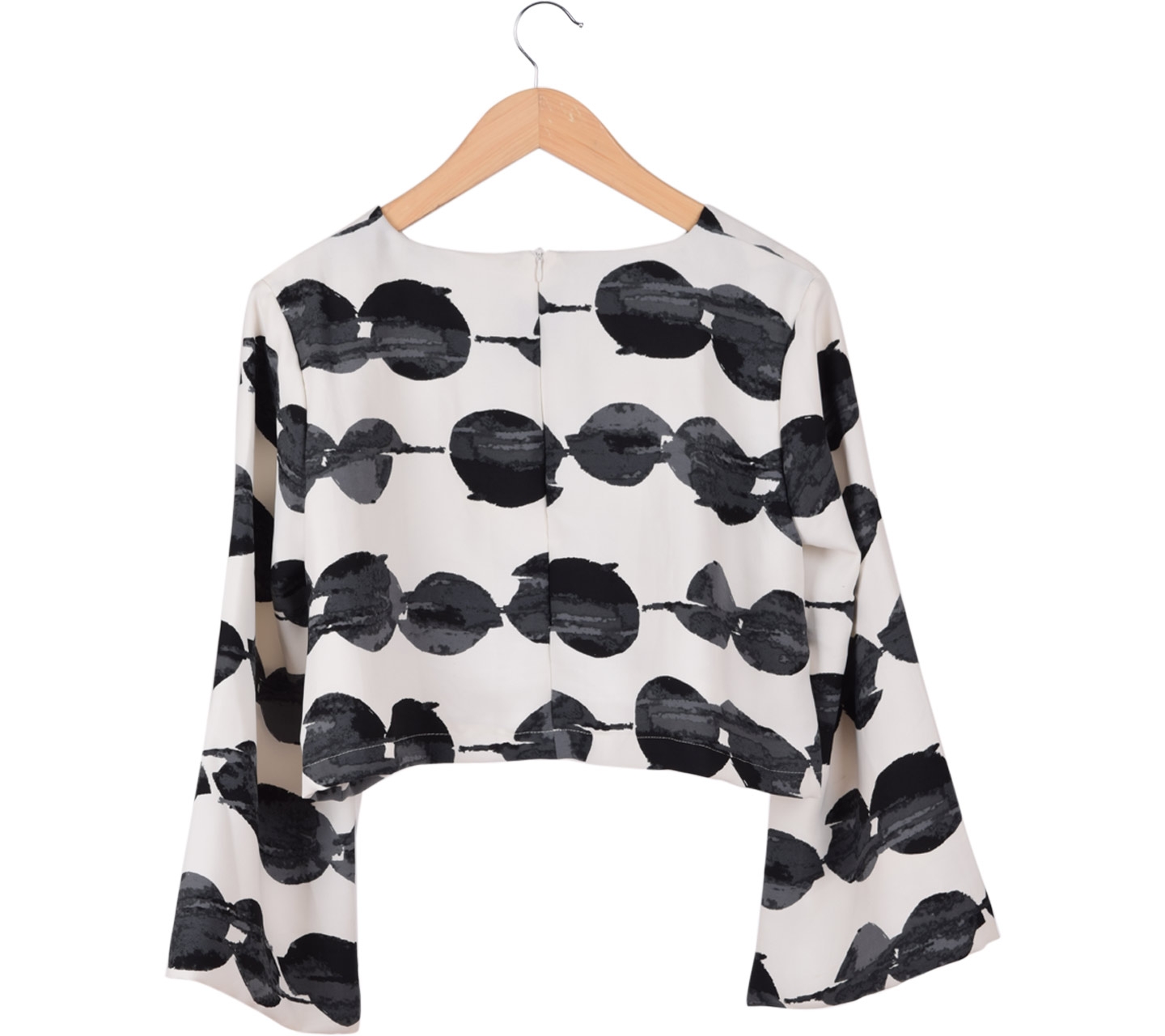 Maryalle White and Black Cape Blouse