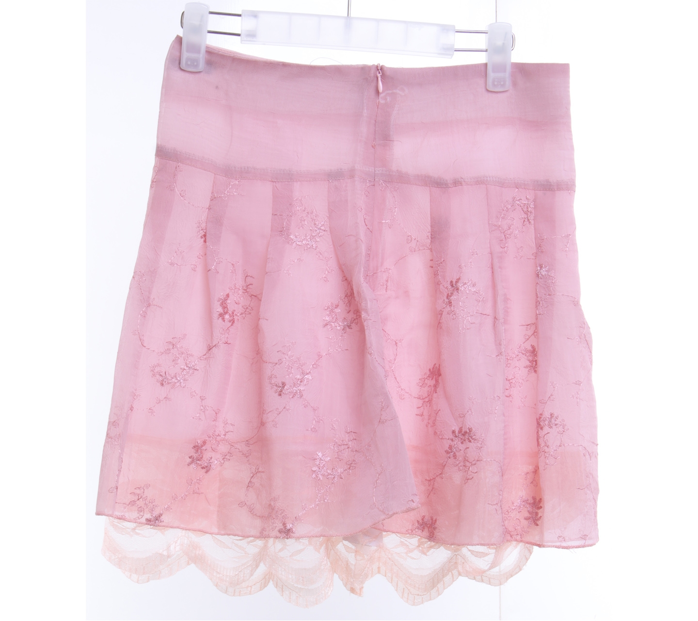 Cavalier Soft Pink Embroidery Mini Skirt