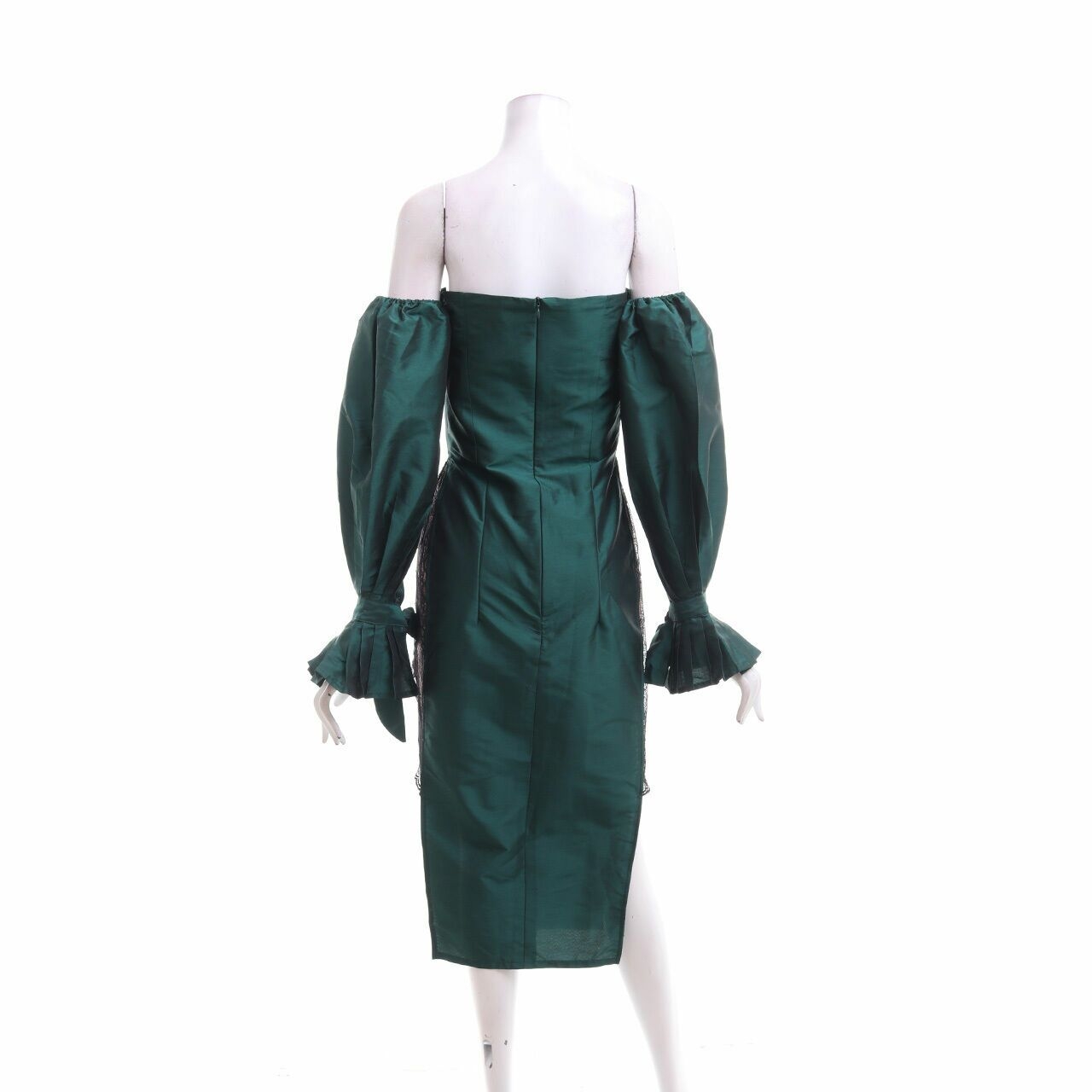 veresa x alvasus. Dark Green Midi Dress