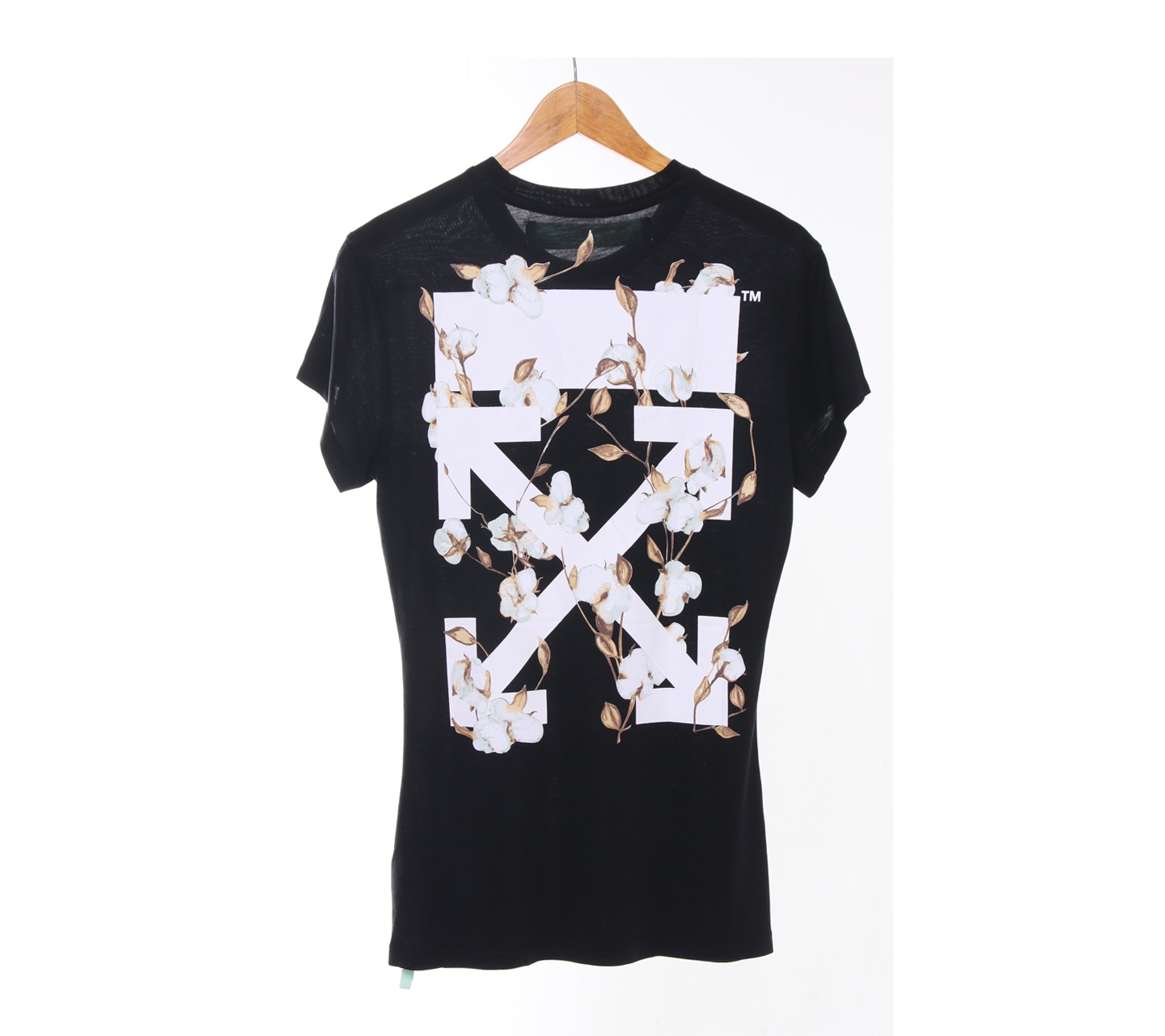 Off-White Black Cotton Carryover Fitted T-Shirt