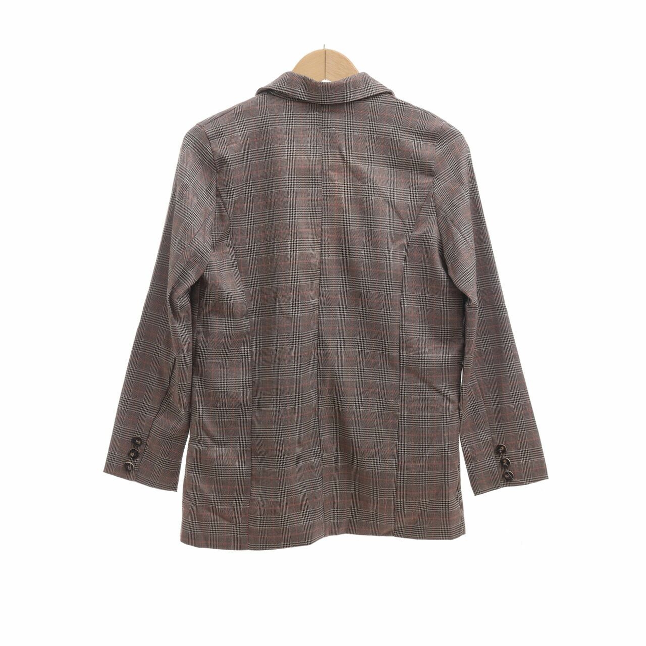 Day by Love and Flair Brown Houndstooth Blazer