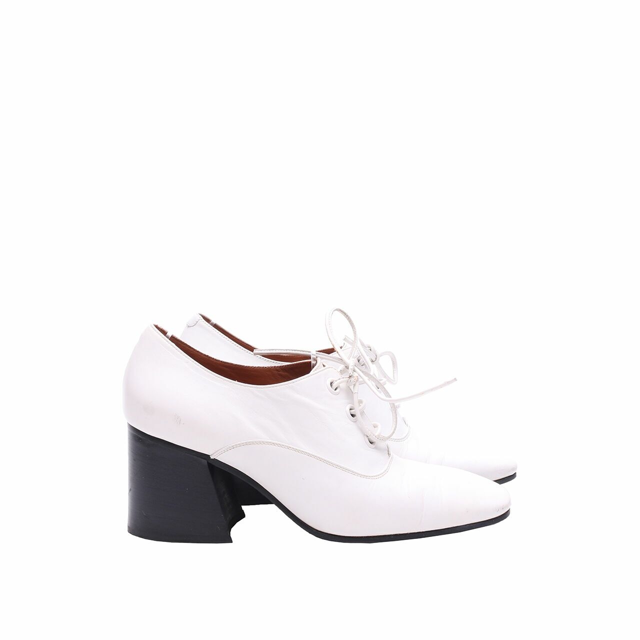 Celine White Ankle Heels Boots