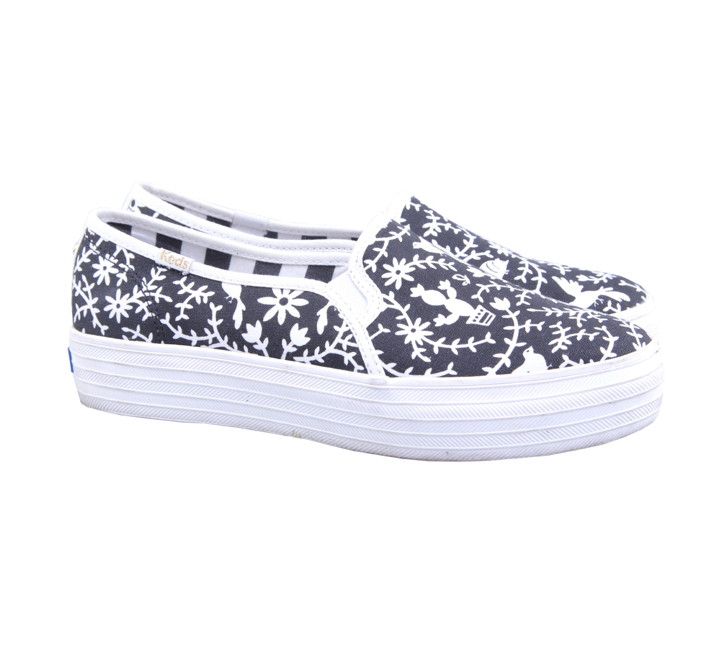 Keds For Kate Spade Black And White Slip on shoes Flats
