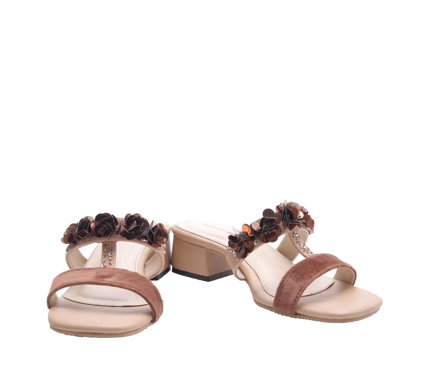 Valencia Cream Sequin Sandals