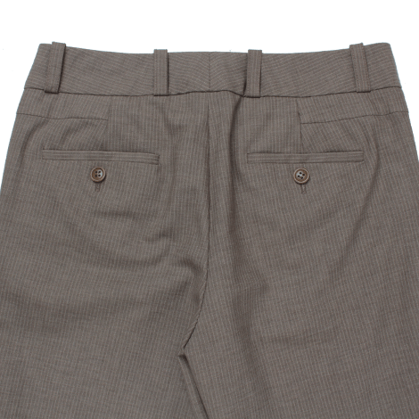 Light Brown Striped Straight Pants