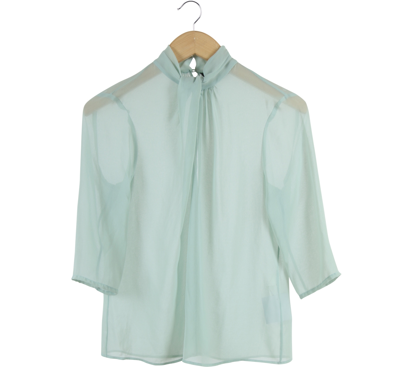 Zara Turquoise Back Cut Out Blouse