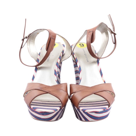 Tommy Hilfiger Multi Color Leather Wedge