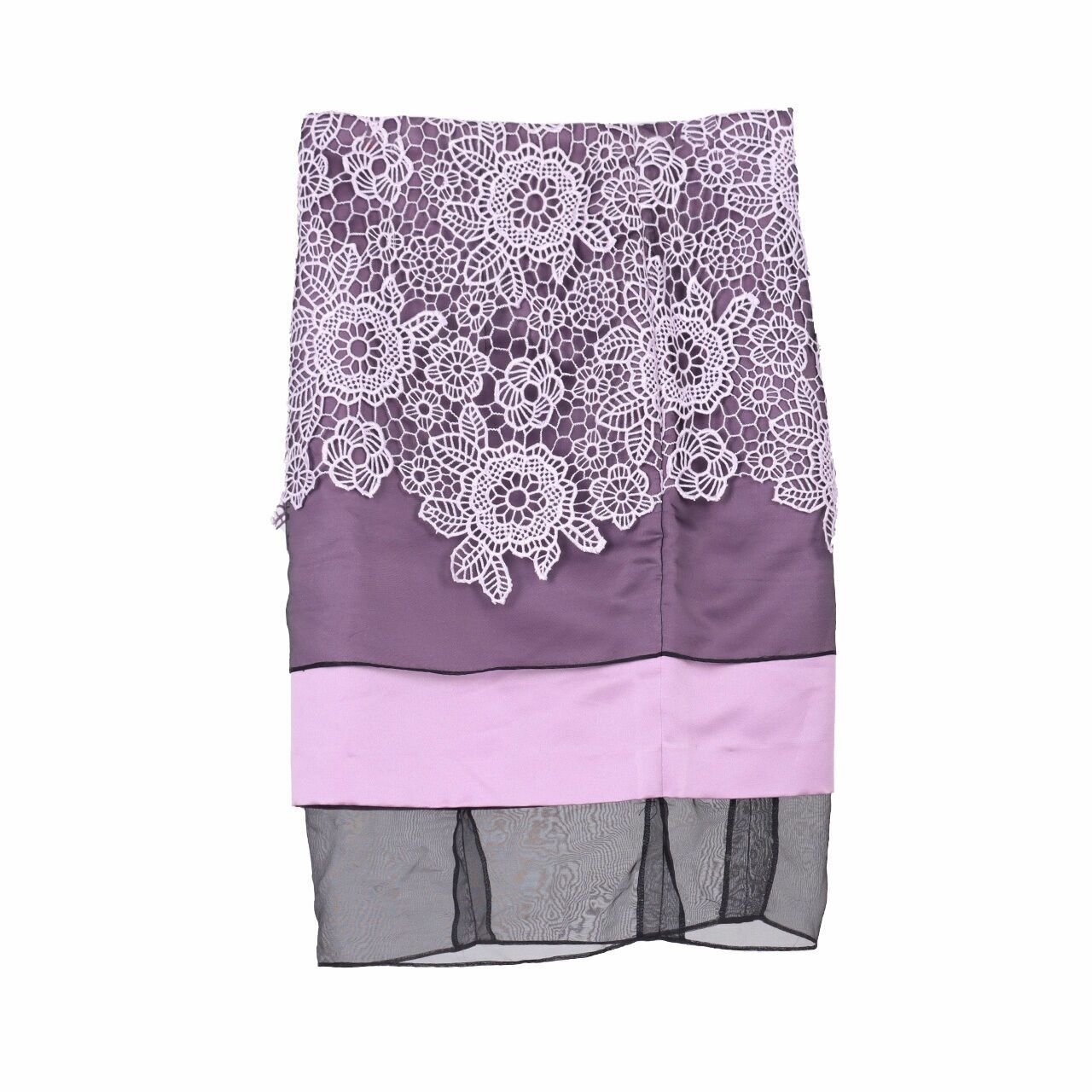 Sho Black & Purple Mini Skirt