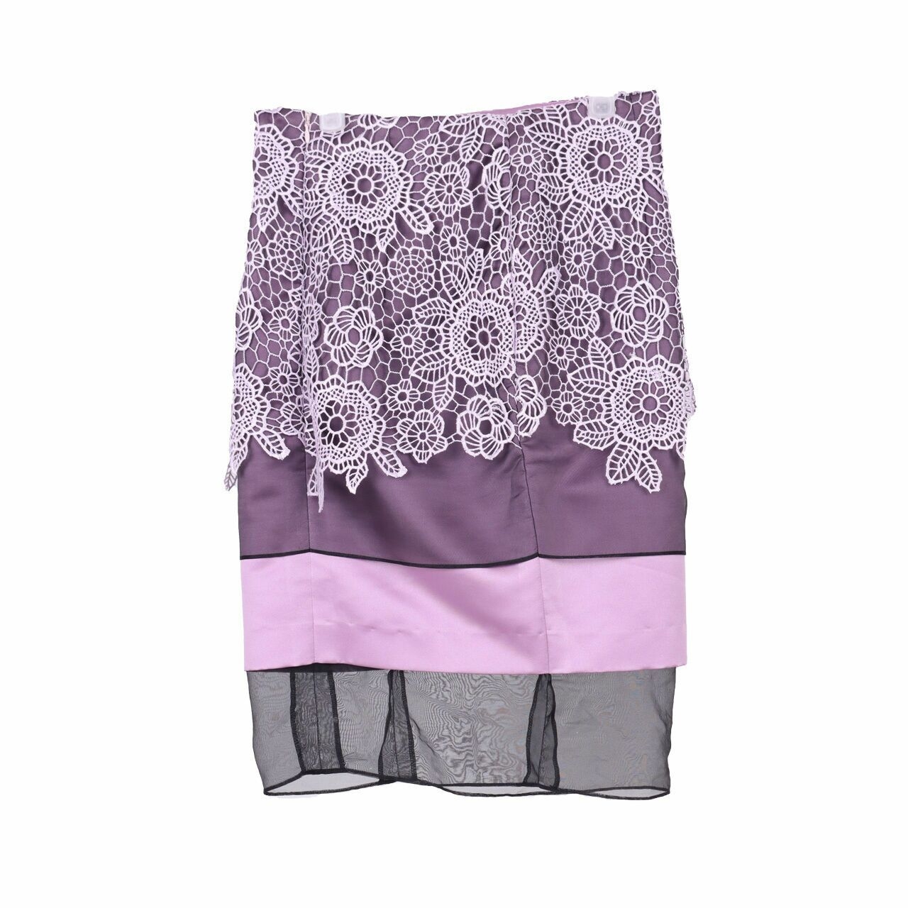 Sho Black & Purple Mini Skirt