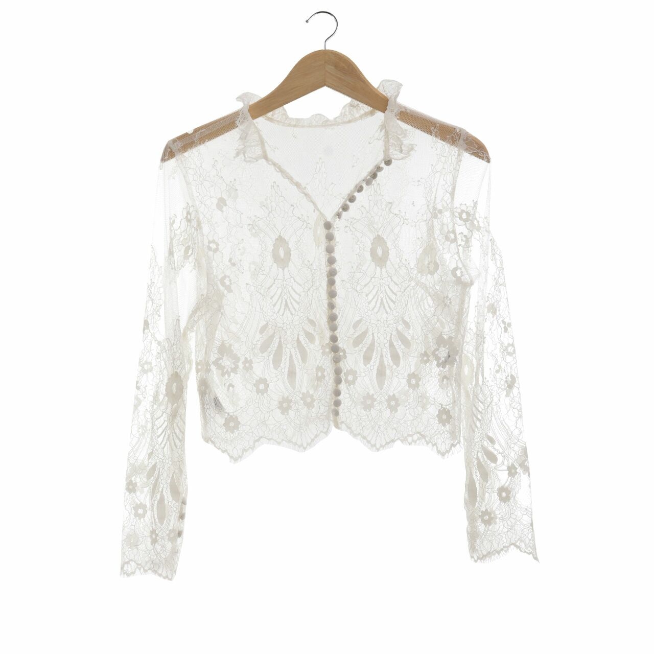 M by Mischa White Lace Blouse