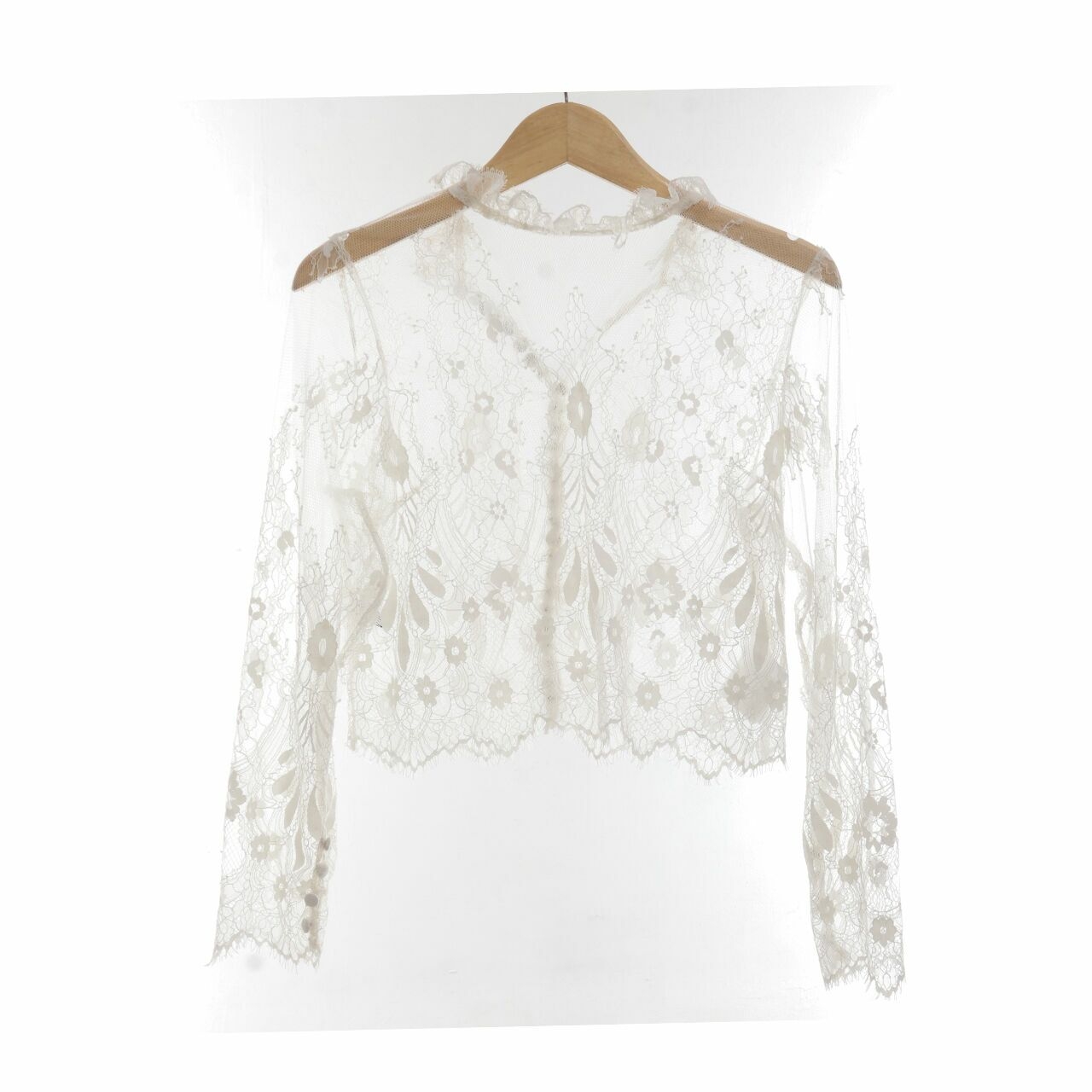 M by Mischa White Lace Blouse