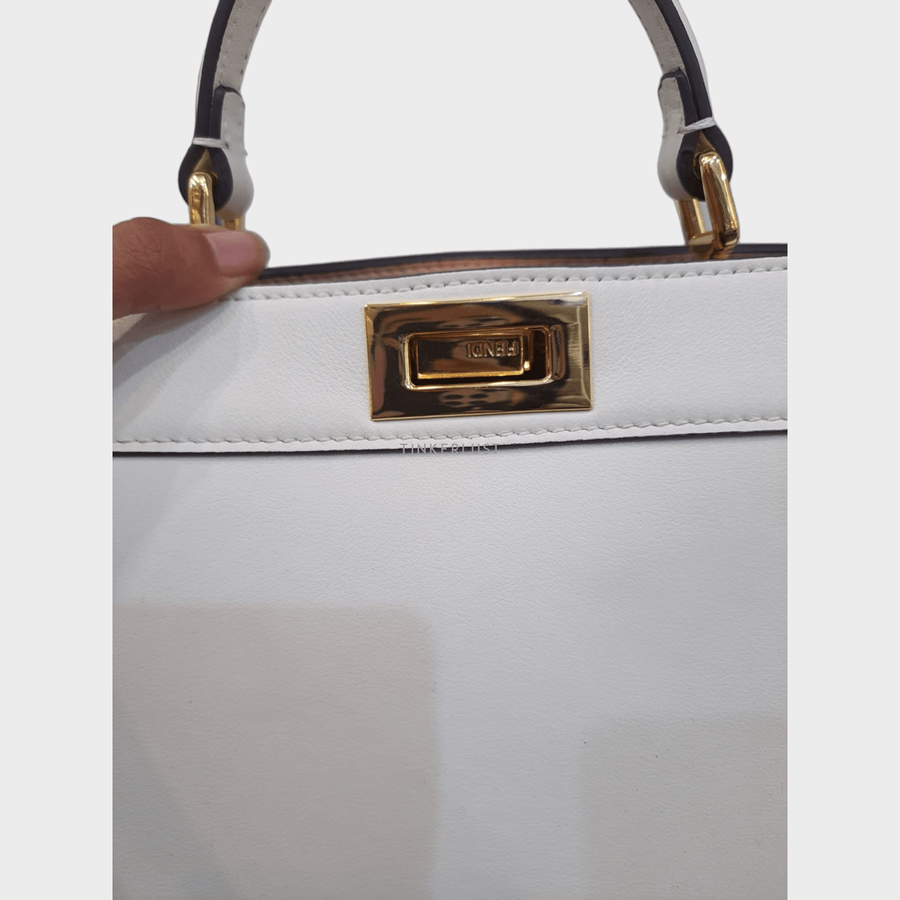 Fendi Peekaboo ISeeU Small White Leather Bag