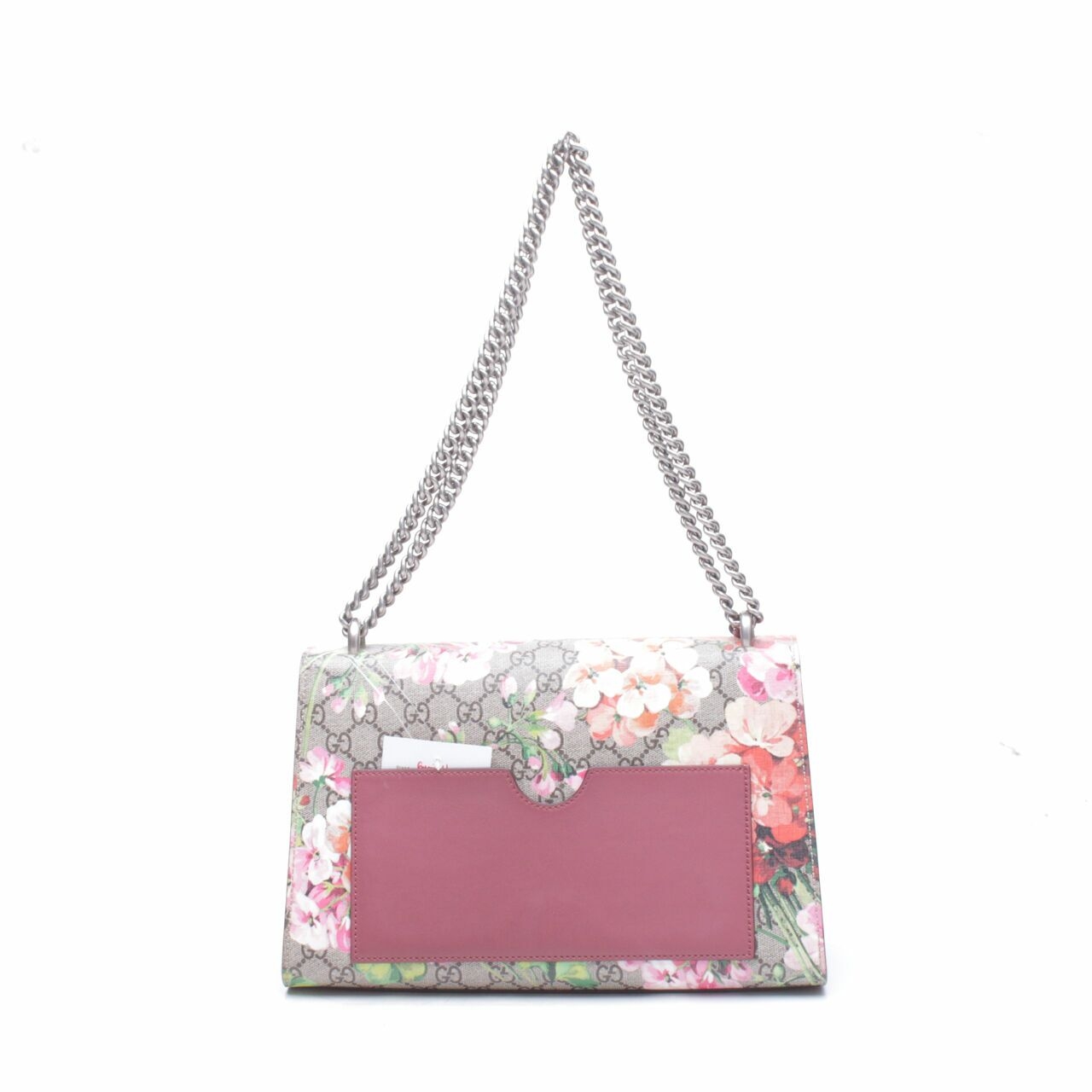 Gucci GG Supreme Monogram Blooms Medium Multicolor Dry Rose Padlock Shoulder Bag