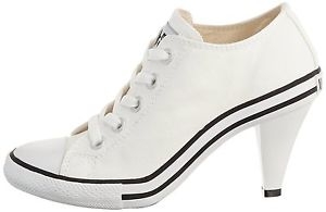 Converse All Star White Heel Sneakers