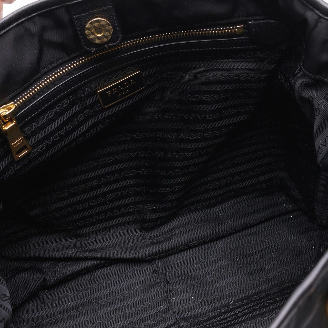 Prada Tessuto Soft Calf Nero Black Satchel Bag