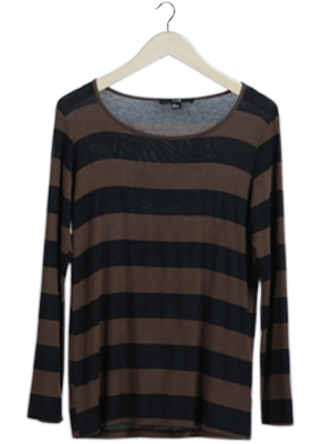 Brown and Black Knit Sweater