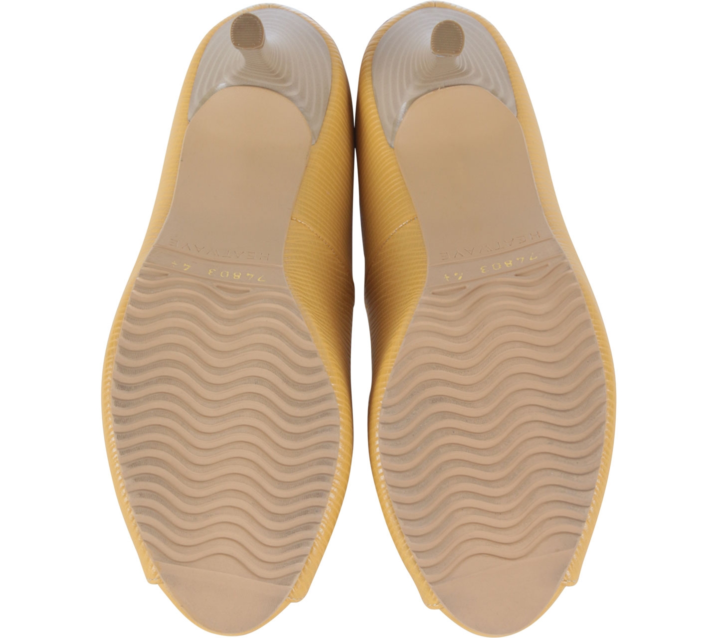Heatwave Yellow Kunza Peep Toe Heels