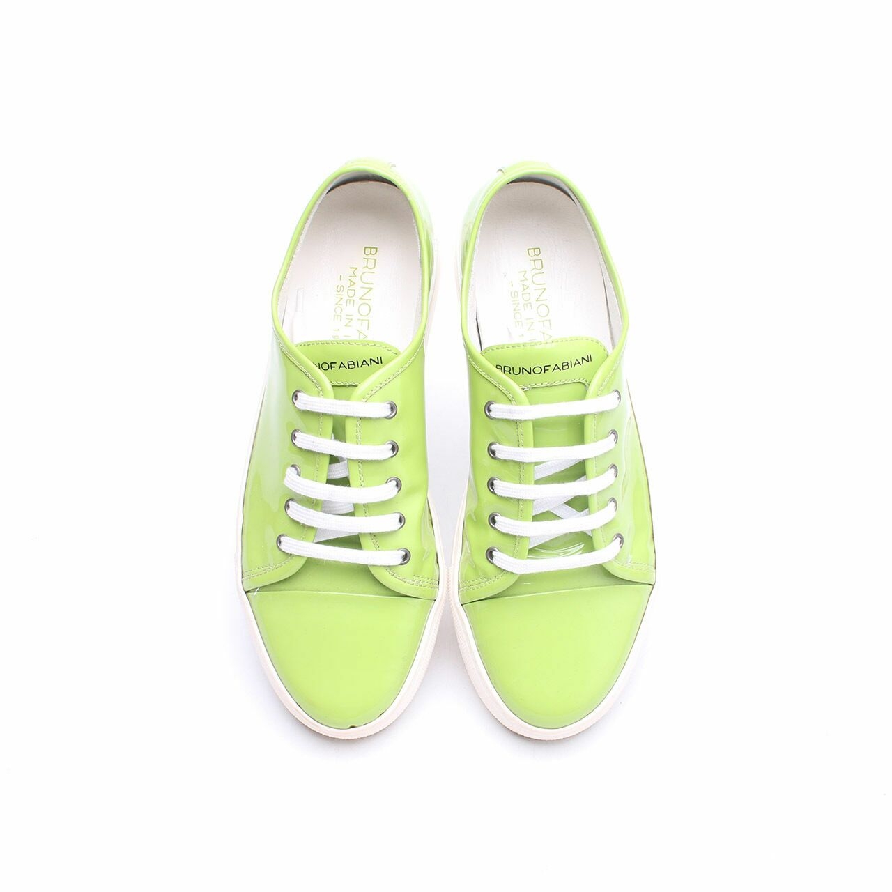 Bruno Fabiani Green Patent Leather Sneakers