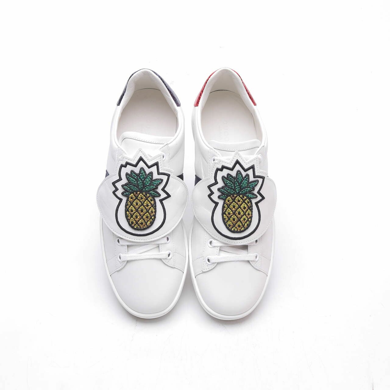 Gucci Ace with Removable Pineapple Patches White Sneakers