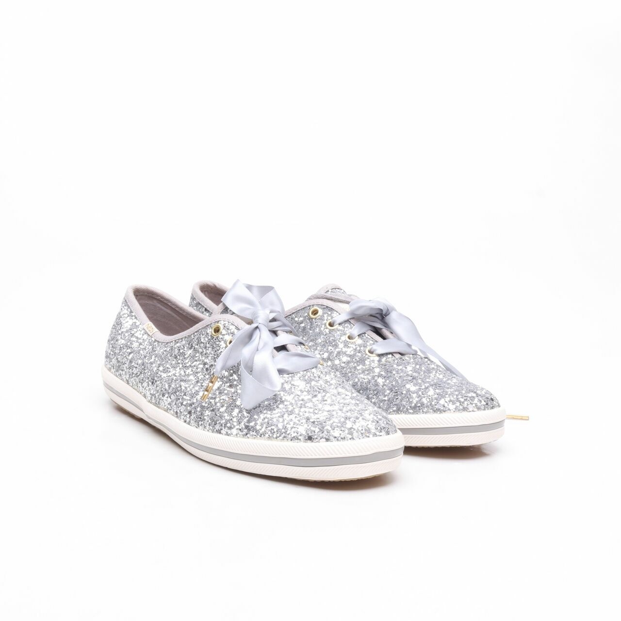 Keds For Kate Spade Champion Silver Glitter Sneakers