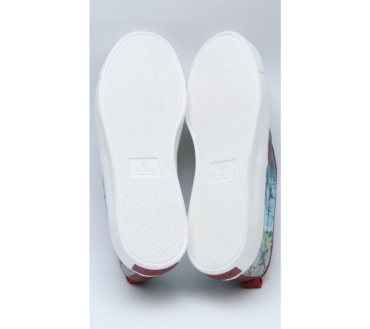 Gucci Red GG Supreme Blooms Slip On Sneakers
